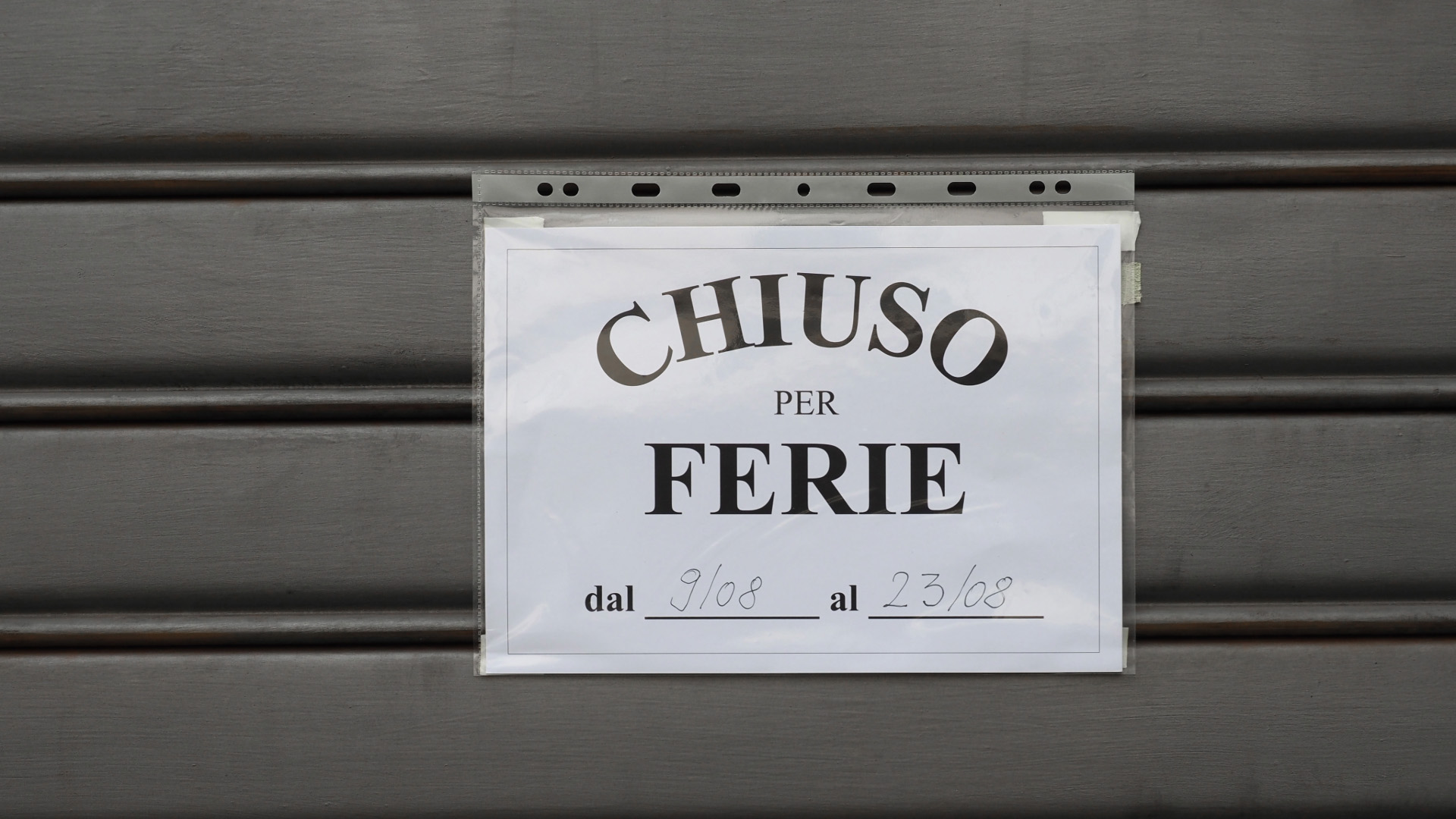 Perché non chiudere il box ad agosto